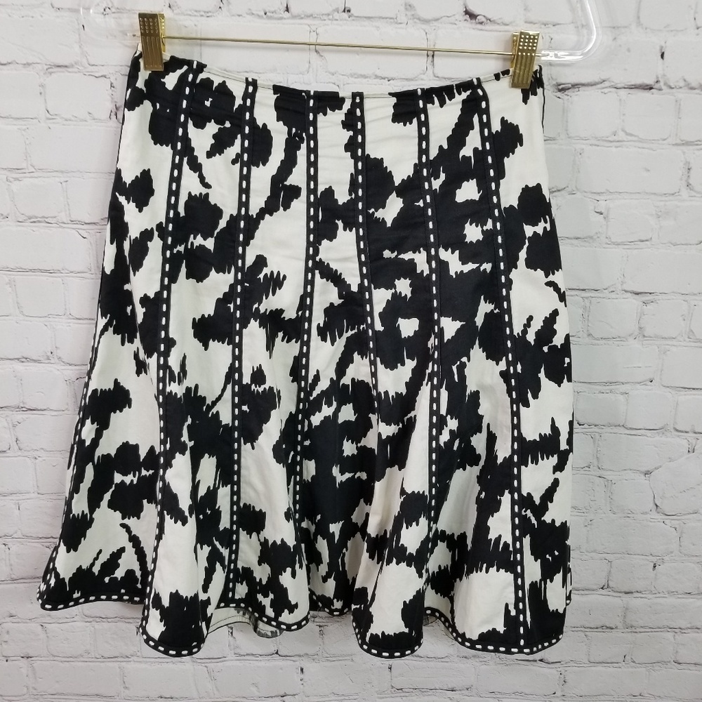 CAbi Dashing embroidered A line Cotton Skirt